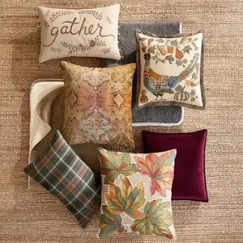 Gather detailed cushion cover